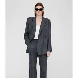 Anine Bing Kaia Wool-Blend Pinstripe Blazer NWT size XL